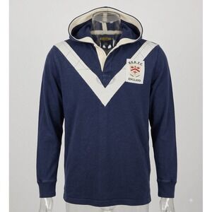 Ralph Lauren Rugby Vintage Men's Blue England 13 Rugby Hoodie. Size XXL